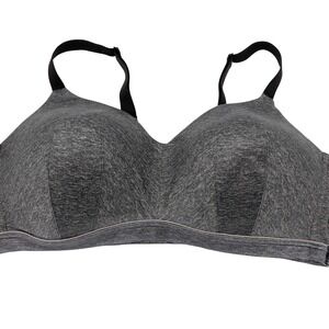 Cacique Heather Gray Lightly Lined Lounge Bra Wireless 44DDD Plus Size Comfort